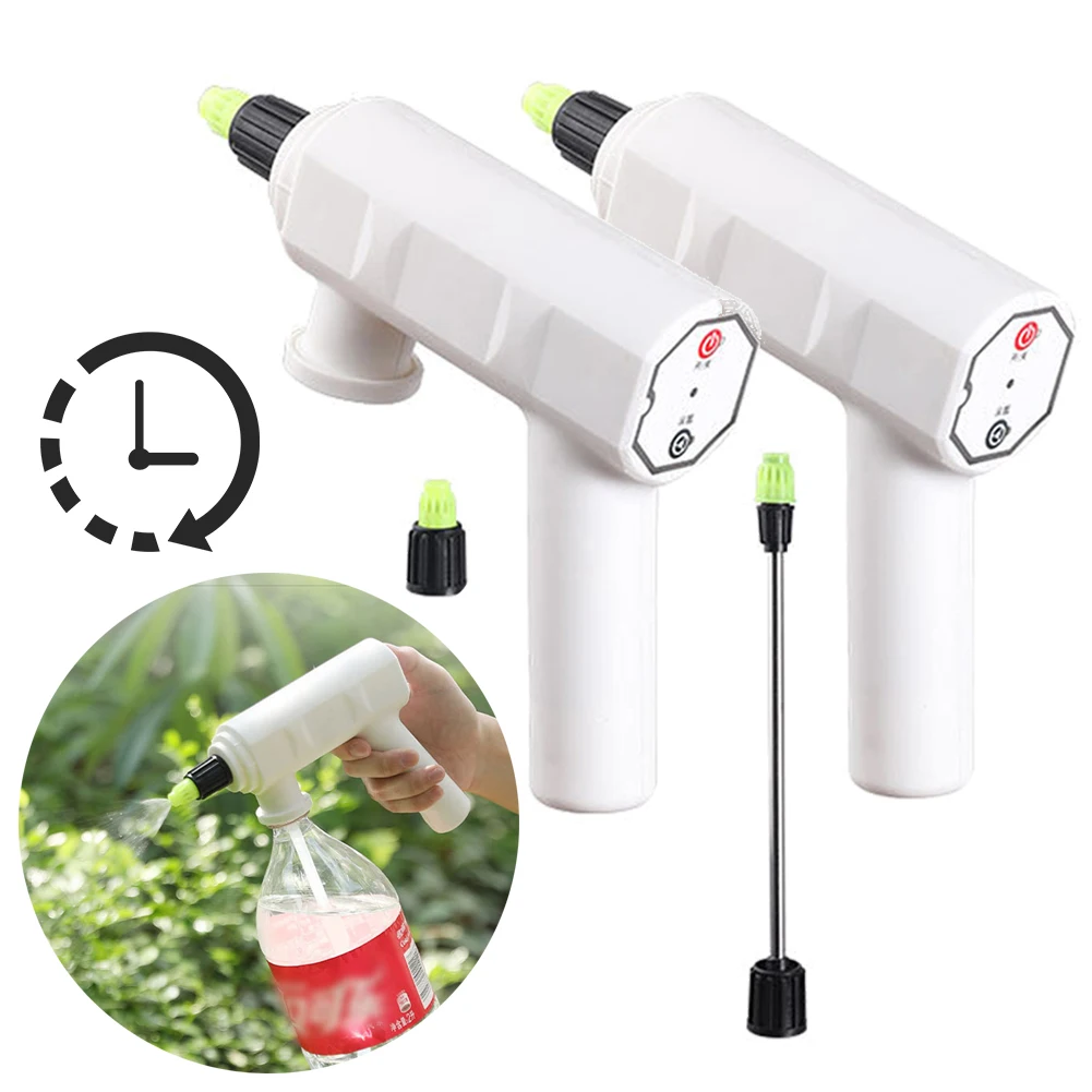 Electric Long Nozzle Spray Can Head Water Column And Mist Mode Adjustable USB with Timing Household Small Automatic Sprayer