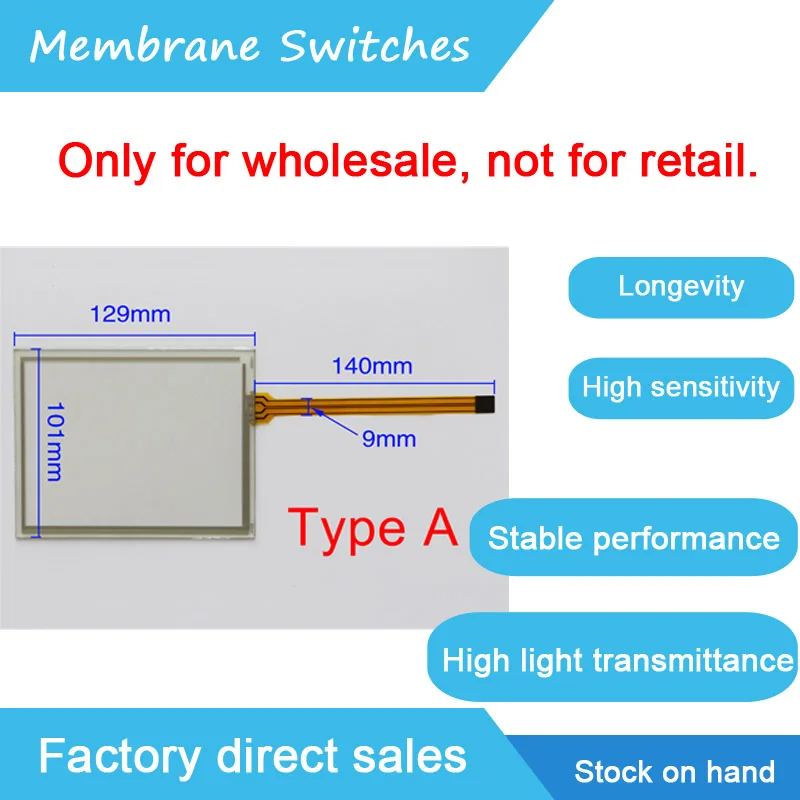2 Pieces PanelView Plus 600 2711P-T6C20A 2711P-T6C20B -- Touchpad Resistive Touch Panels Screens
