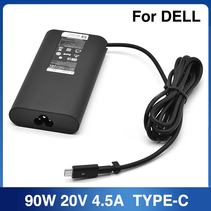 90W USB Type C Laptop Charger For DELL XPS 15 17 Latitude 3000 7000 Series Precision 5470 5550 3540 3570 AC Adapter Power Supply