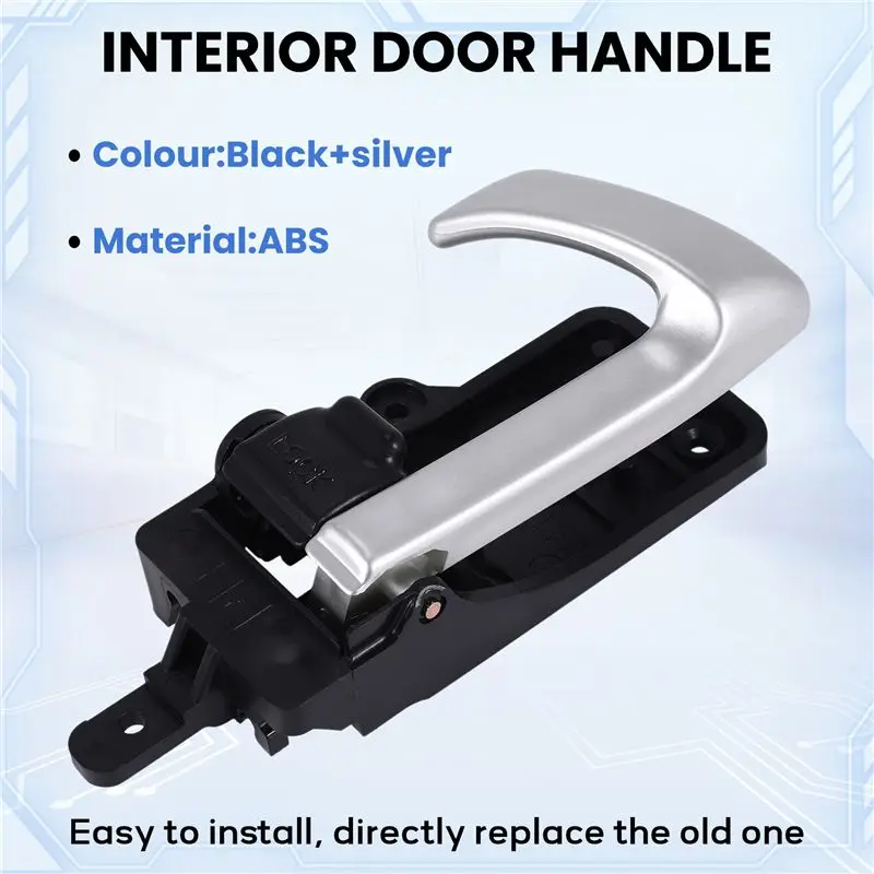A22F-Front Or Rear Side Interior Inner Door Handle For 2007-2012 Santa Fe W/ Black Knob