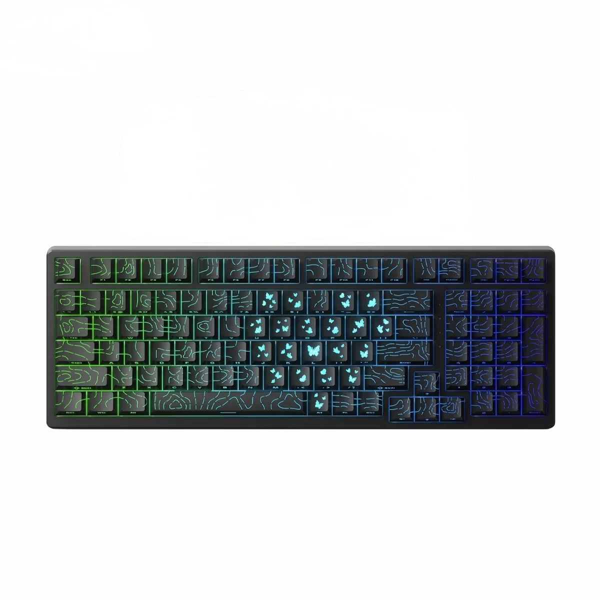 ZE980 Shadow Butterfly Mechanical Keyboard - 3-mode Wireless Bluetooth for Gaming, Office and General Use