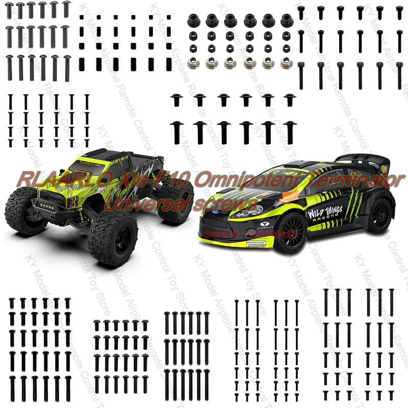 Rilalo 1:10 Xts-F10 Rally Omnipotent Terminator Remote Control Toy Car Accessories Universal Screws 4mm-30mm M3 M4 Nut Set Screw