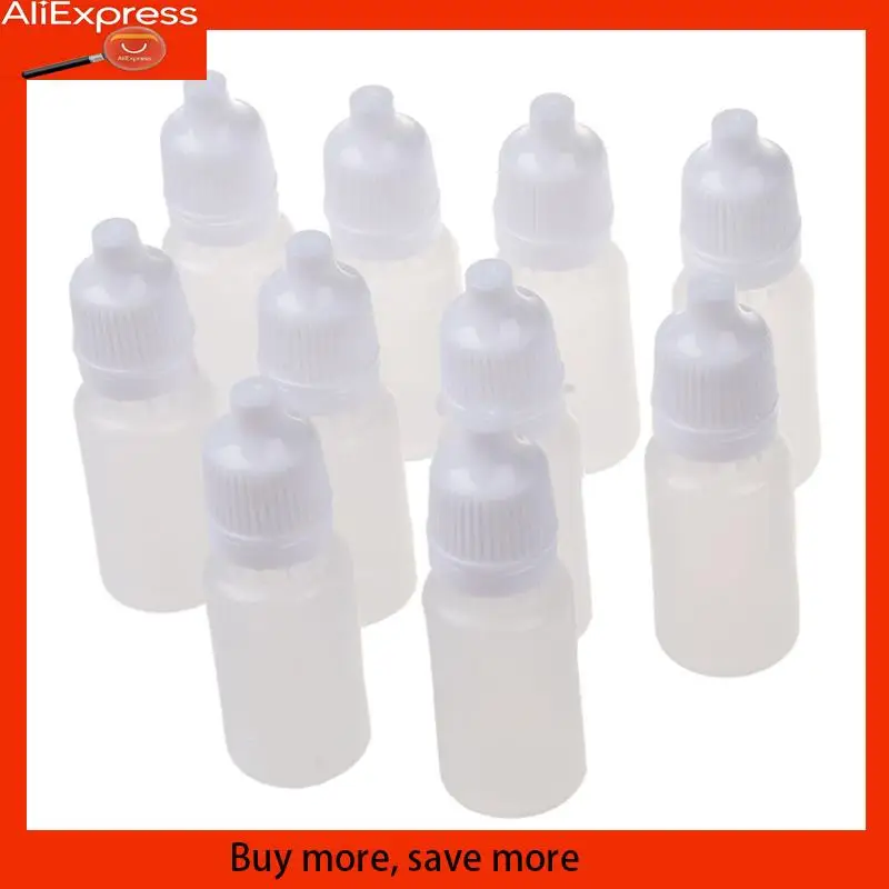 

A67Z 30 Pcs 10 ML 1/3 OZ LDPE Plastic Childproof Dropper Bottles Oil Lotion