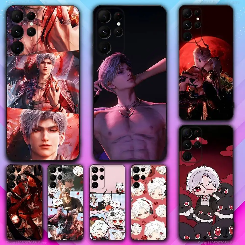 

S-Sylus Love And Deep Space For Samsung S30,S25,S24,S23,S22,S21,S20,Fe,Lite,5G,Ultra,Plus Black Soft Phone Case