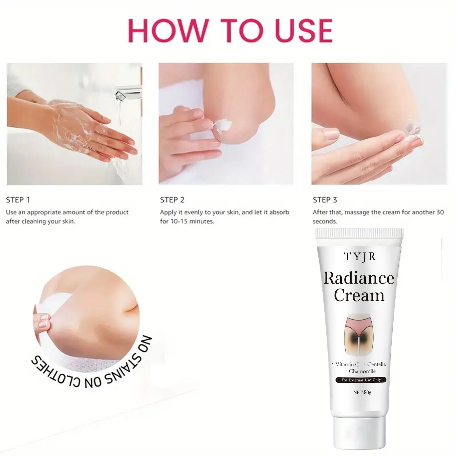 Snow White Cream Contains Niacinamide and Centella Asiatica, Whitening Lotion for Body and Private Parts, Underarm Rejuvenation view 5