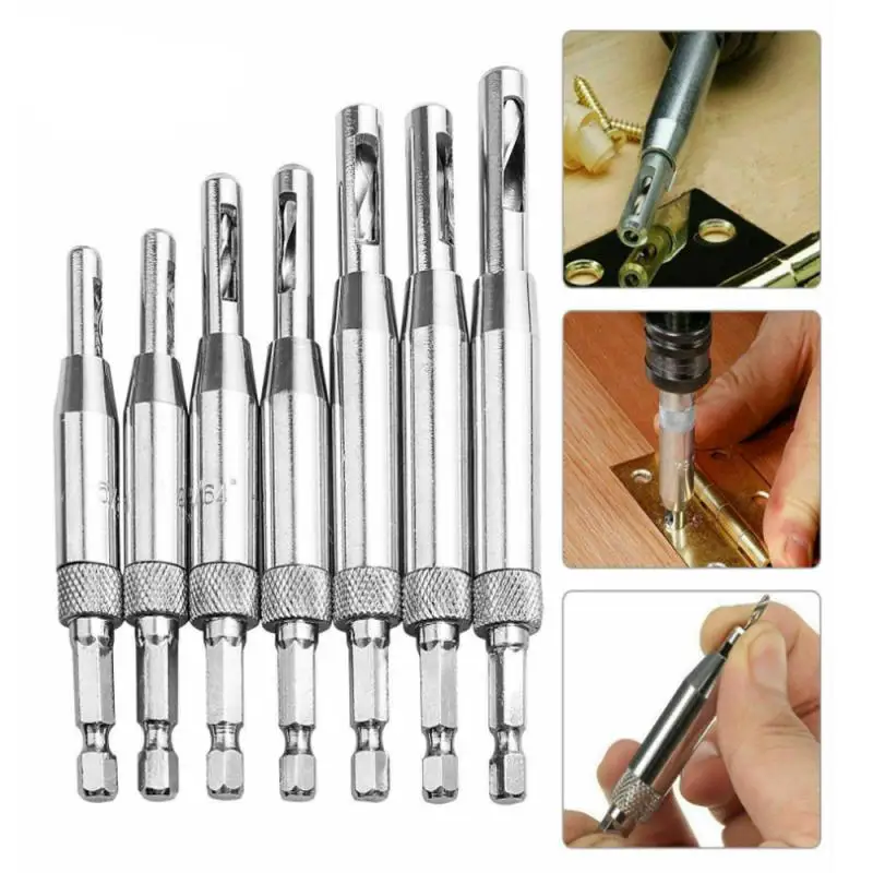 Ecomhunt Dropshipping Power Tool Core Drill Bit Set Hole Puncher Hinge Tapper for Doors Self Center Woodworking Tools