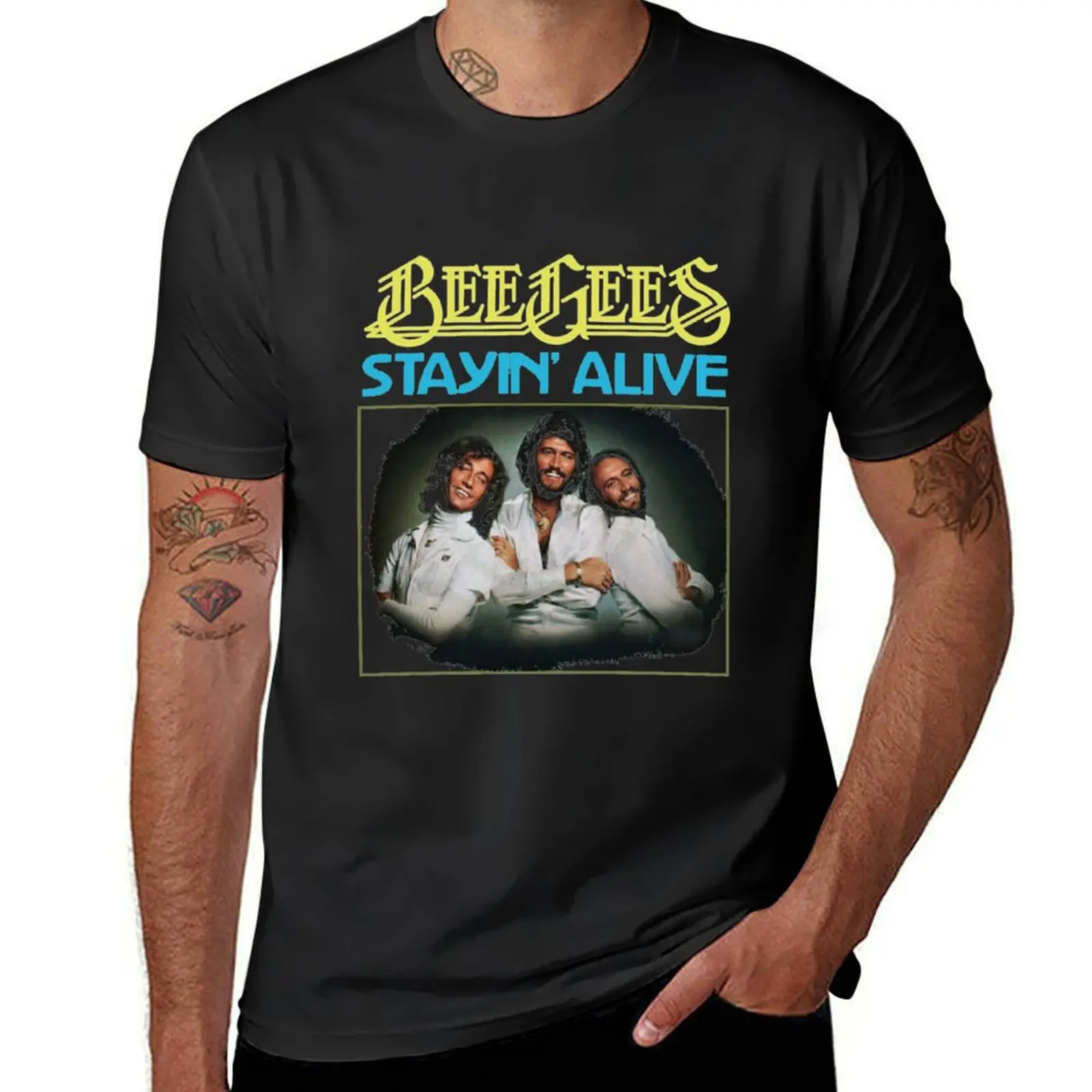 Stayin Alive Bee Gees Band Gift For Men Women T-Shirt sublime boys animal print quick-drying boys whites mens tall t shirts