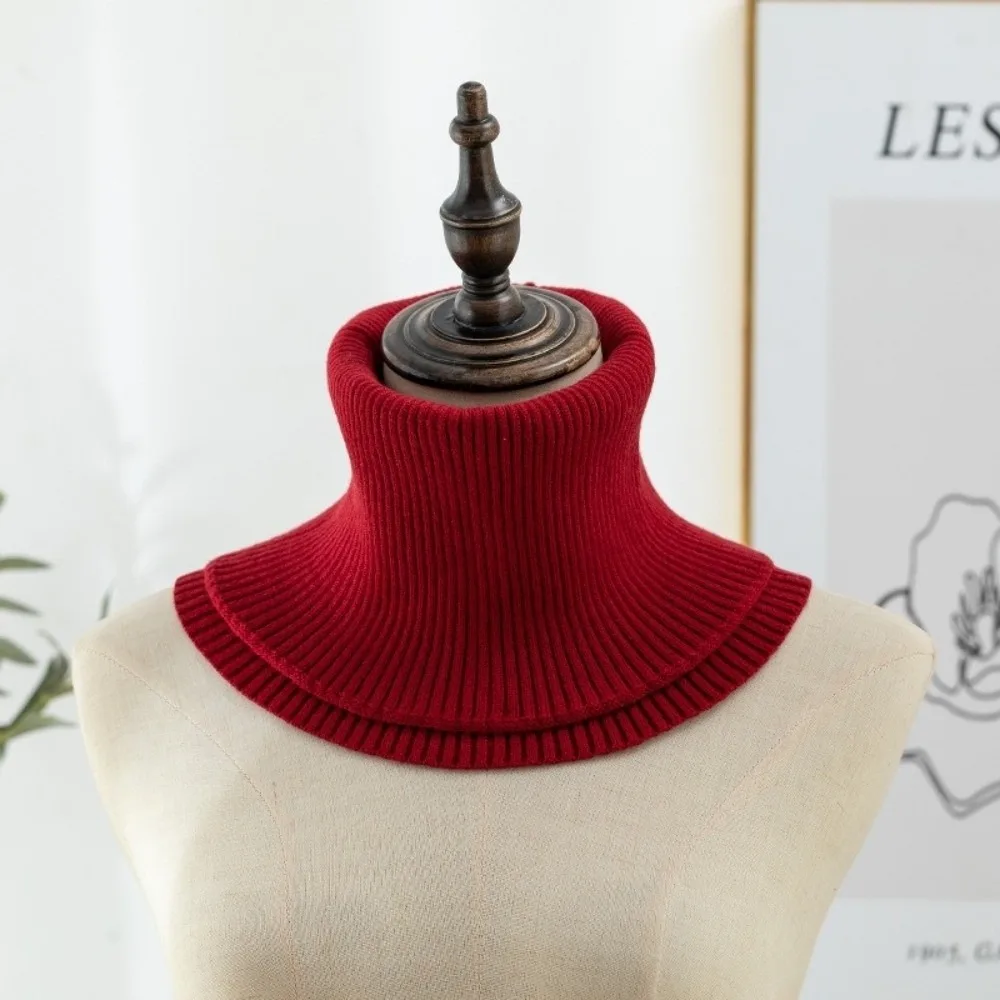 

Новый вязаный теплый шарф, холодостойкий ветрозащитный чехол для шеи, однотонные шарфы, нагрудник для спорта на открытом воздухе