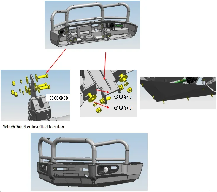 New 4X4 Steel Front Bumper Bull Bar Nudge Bar For FORD F150 RAPTOR 16+