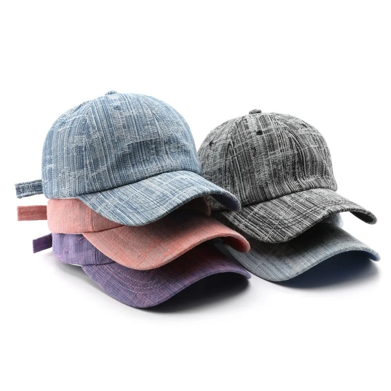 

Vintage Solid Color Denim Baseball Cap Unisex Outdoor Casual Sun Hat Trendy Versatile Distressed Denim Street Fashion Travel Cap