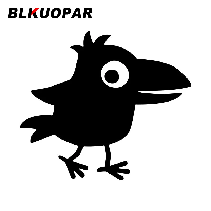 BLKUOPAR Raven Car Sticker Personality Scratch-Proof Fashionable Decals Die Cut Sunscreen Waterproof Funny Car Door Protector