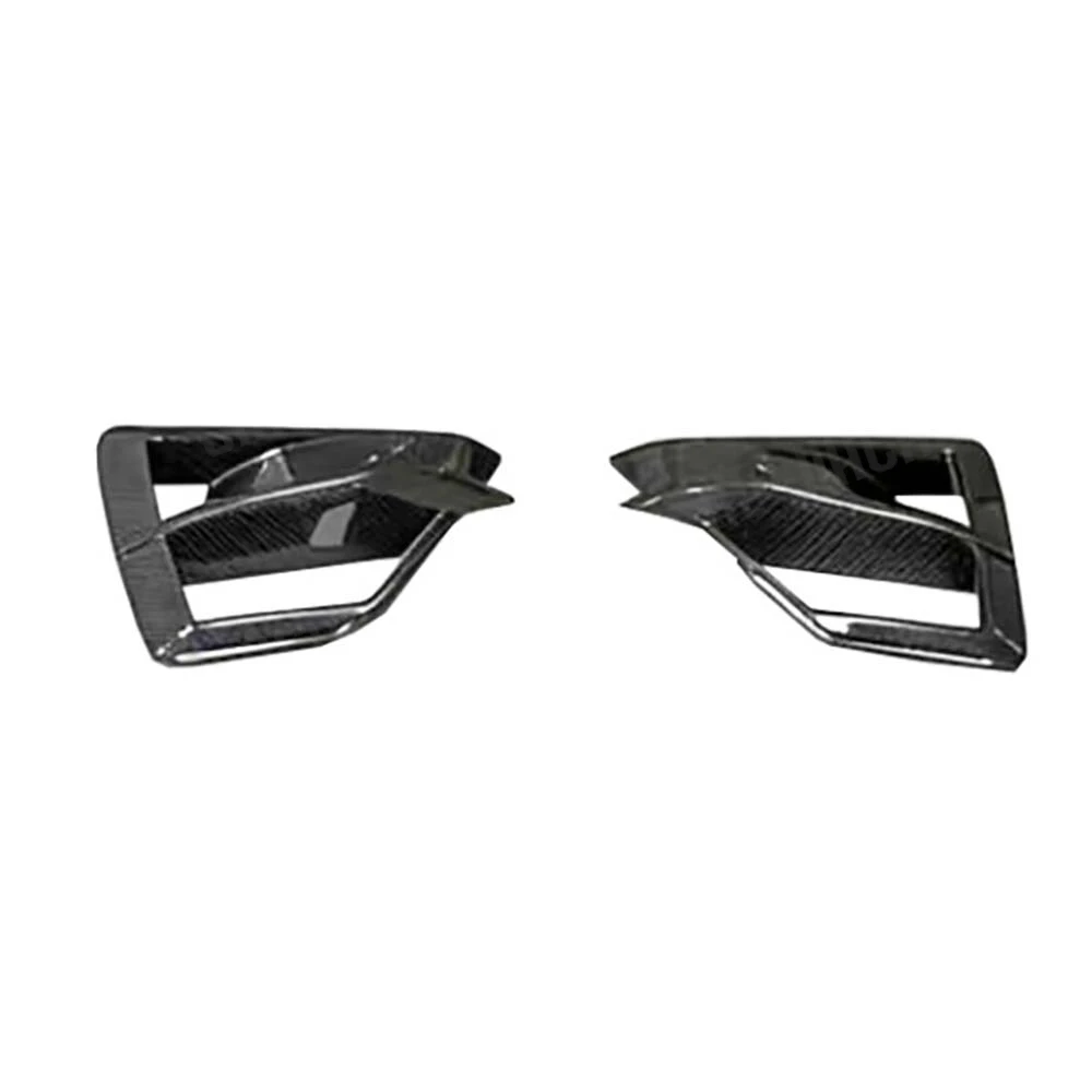 JIACHE Dry Carbon Fiber Racing Grills Front Bumper Air Vent Cover Trim Foglamp Mesh Grill Frame For BMW X6M F96 2023-2026