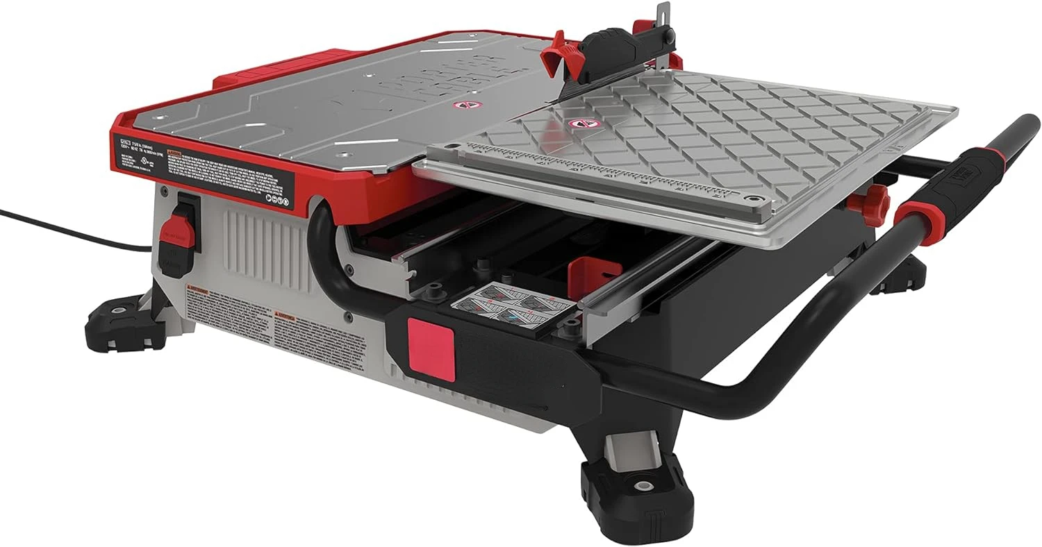 

Tile Saw, Wet Saw with 7-inch Cutting Capacity and On-Board Cutting Guide (PCE980)