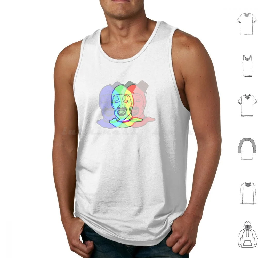 Signature 3d Art The Clown From Terrifier Tank Tops Print Cotton Terrifier Clown Scary Horror Art The Clown Trippy