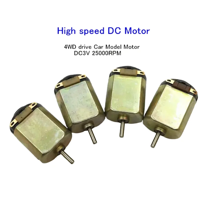 

4PCS/LOT 130 High Speed DC Motor 4WD Drive Car Model Motor For Toys Electric Appliances DC 3V 25000RPM