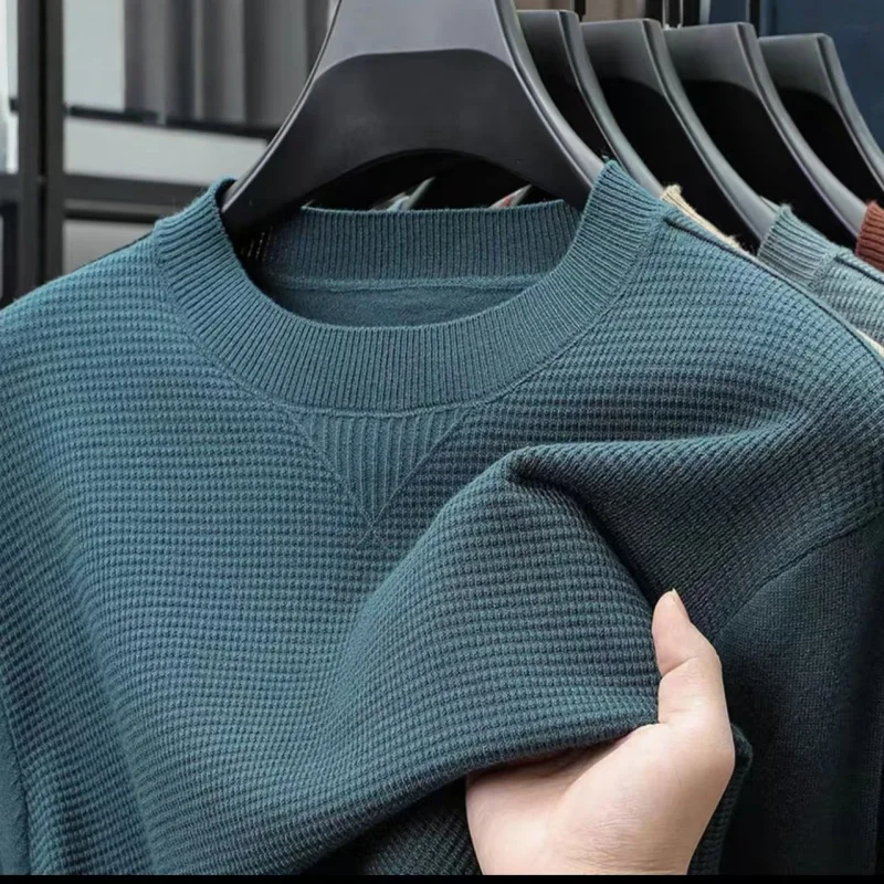 

Designer Original Men's Half High Collar Knitwear Autumn Winter New Anti Pilling Thicken Warm Sweater Fashion Casual Men'swear