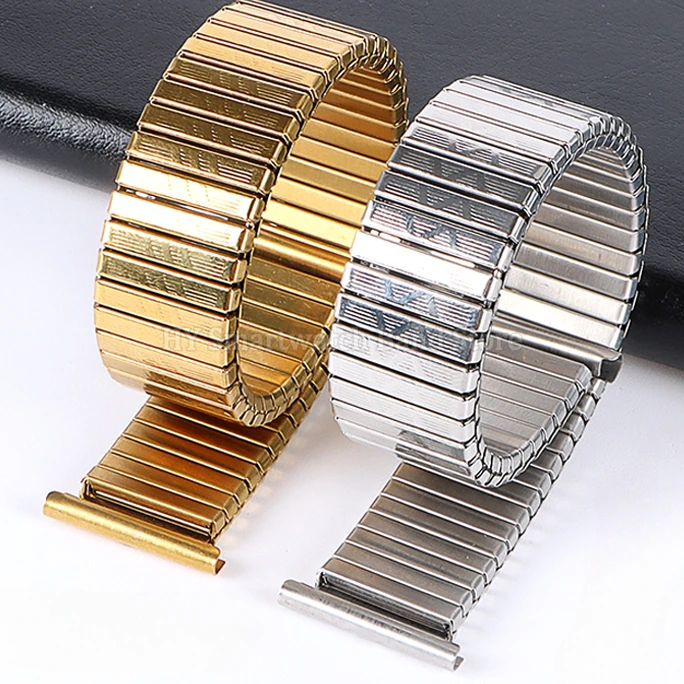 12mm 14mm 16mm 18mm 20mm Metal Elastic Watch Strap for Men Women Stretch Expansion Bracelet Stainless Watch Band Accessories