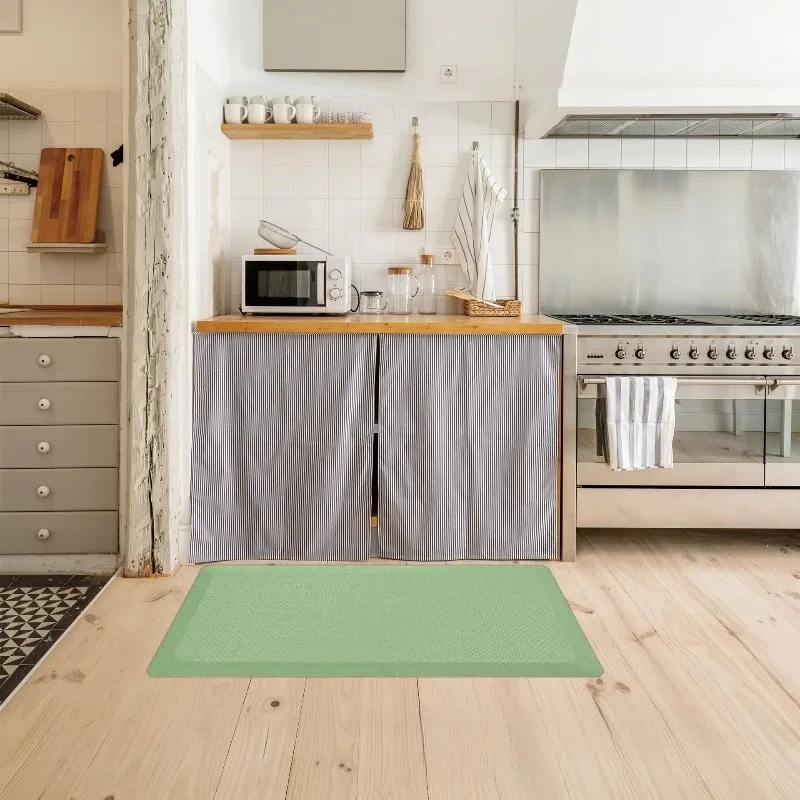 Modern Heavy-Duty Kitchen Mat Waterproof Antifatigue with Memory Foam Washable PU Material Standing Desk Mat