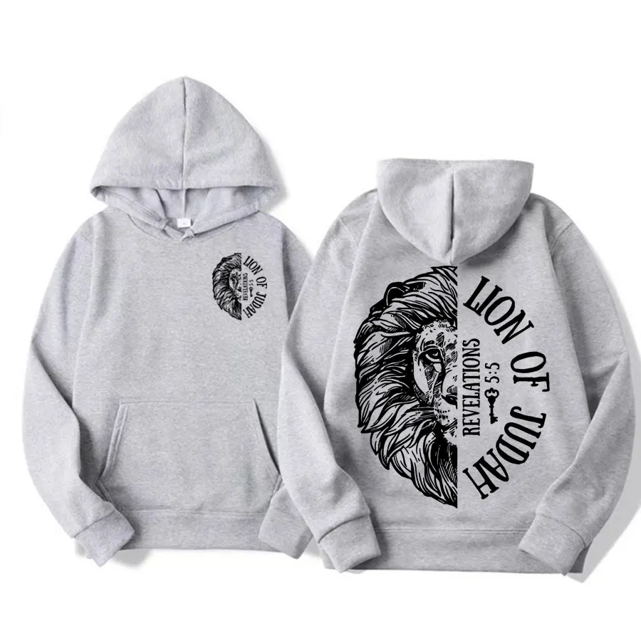 Lion of Judah Catholic Hoodie Jesus Loves You Pullover Aesthetic Christian Apparel Sweatshirts Men Women\'s Fashion Casual Hooded