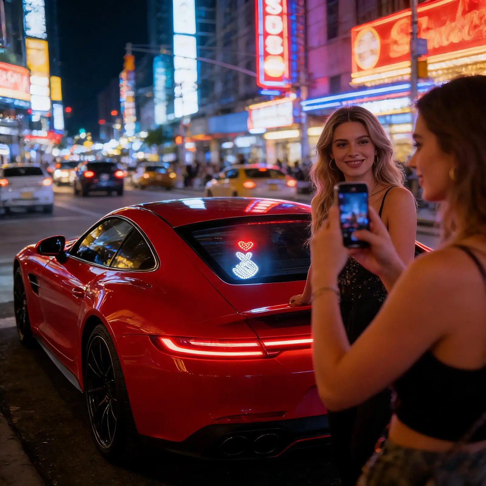 

Светильник на окно автомобиля, динамический декоративный светильник в форме сердца, светодиодный светильник для лобового стекла, окна грузовика, двери, ночь на день Святого Валентина, женщины, мужчины, ночь