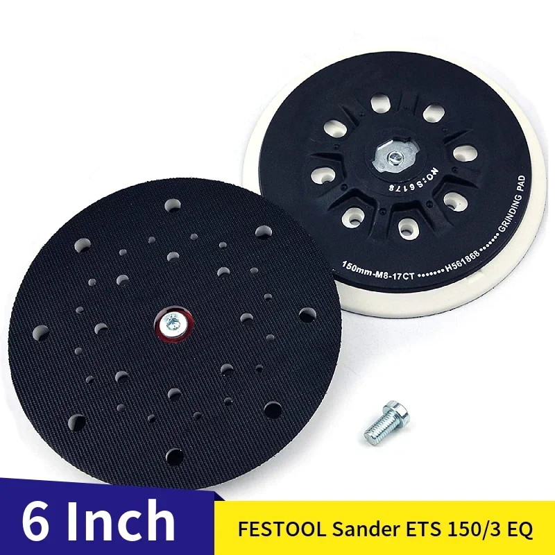 

6 Inch Sanding Pad Sander Backing Pad 150mm For Hook and Loop Sanding Discs Compatible with FESTOOL Sander ETS 150/3 EQ