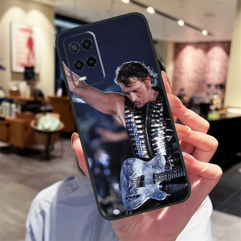 Johnny Hallyday Music Case For OPPO A74 A54 A94 A52 A72 A83 A91 A93 A53S A15 A16 A5 A9 A31 A53 2020 Phone Cover