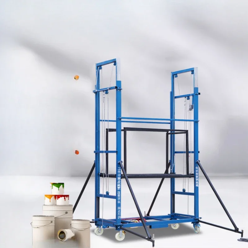 Electric scaffolding remote control lifting mobile platform decoration loading and unloading site folding elevator