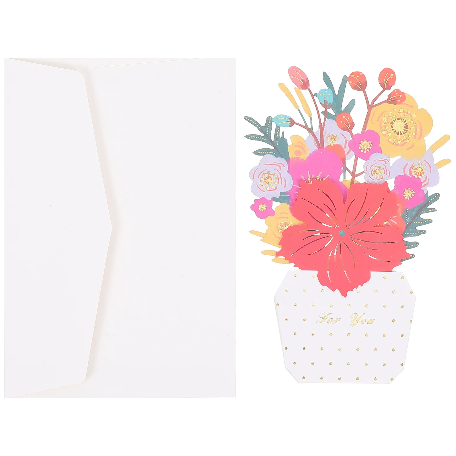 

BUTIFULSIC 3D Greeting Card with Flowers Birthday Gift Handmade Paper Card for Party Celebration