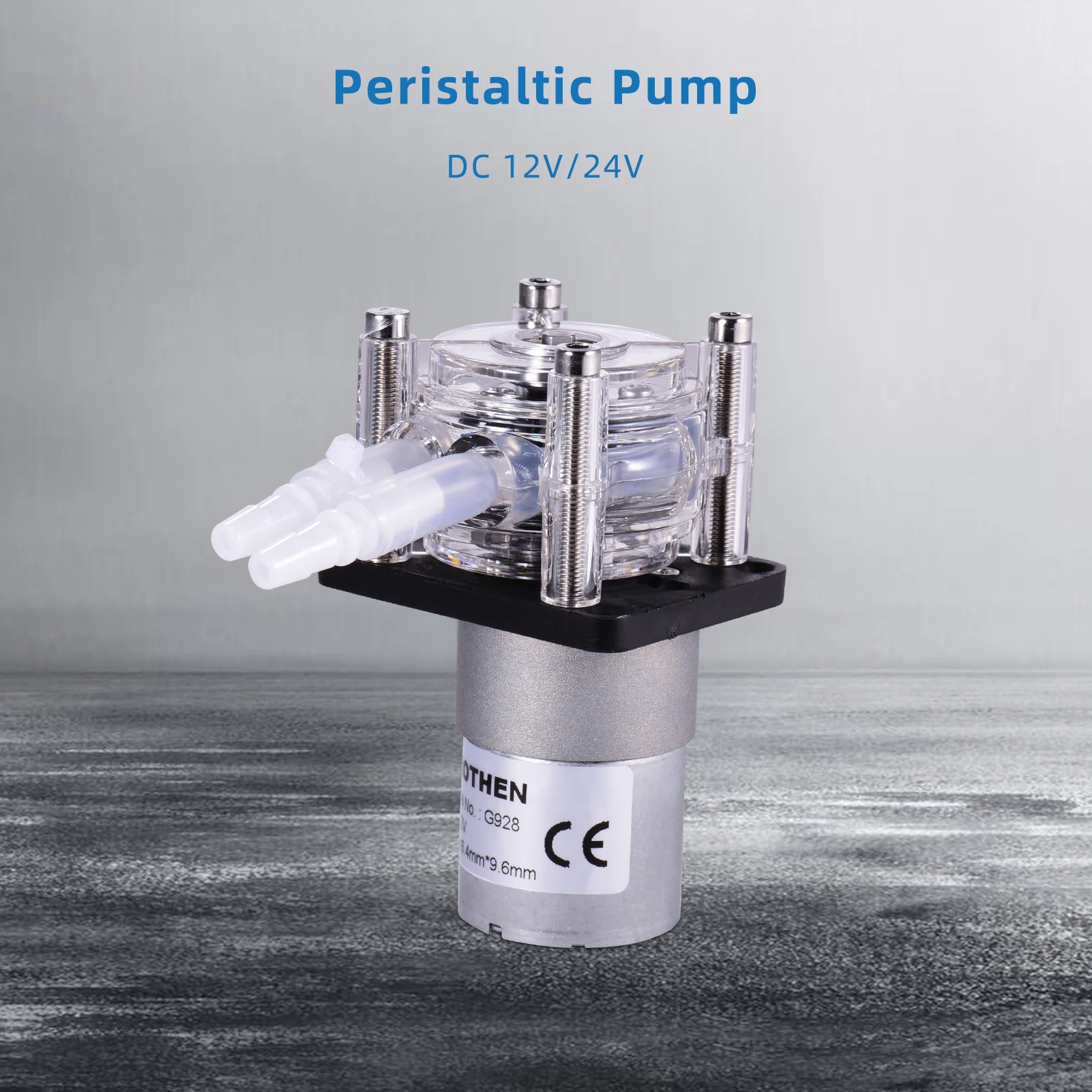 GROTHEN DC 12V Peristaltic Pump with Silicone Tubing High Flow Water Liquid Pump Dosing Vacuum Pump Self-Priming Anti-Corrosion