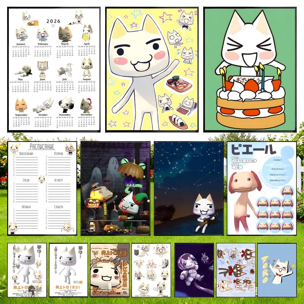 

Cute Lnoue T-Toro Kraft Poster Easy to Install Self Adhesive HD Wall Decor Waterproof Tear Resistant Home Bedroom Perfect Gift