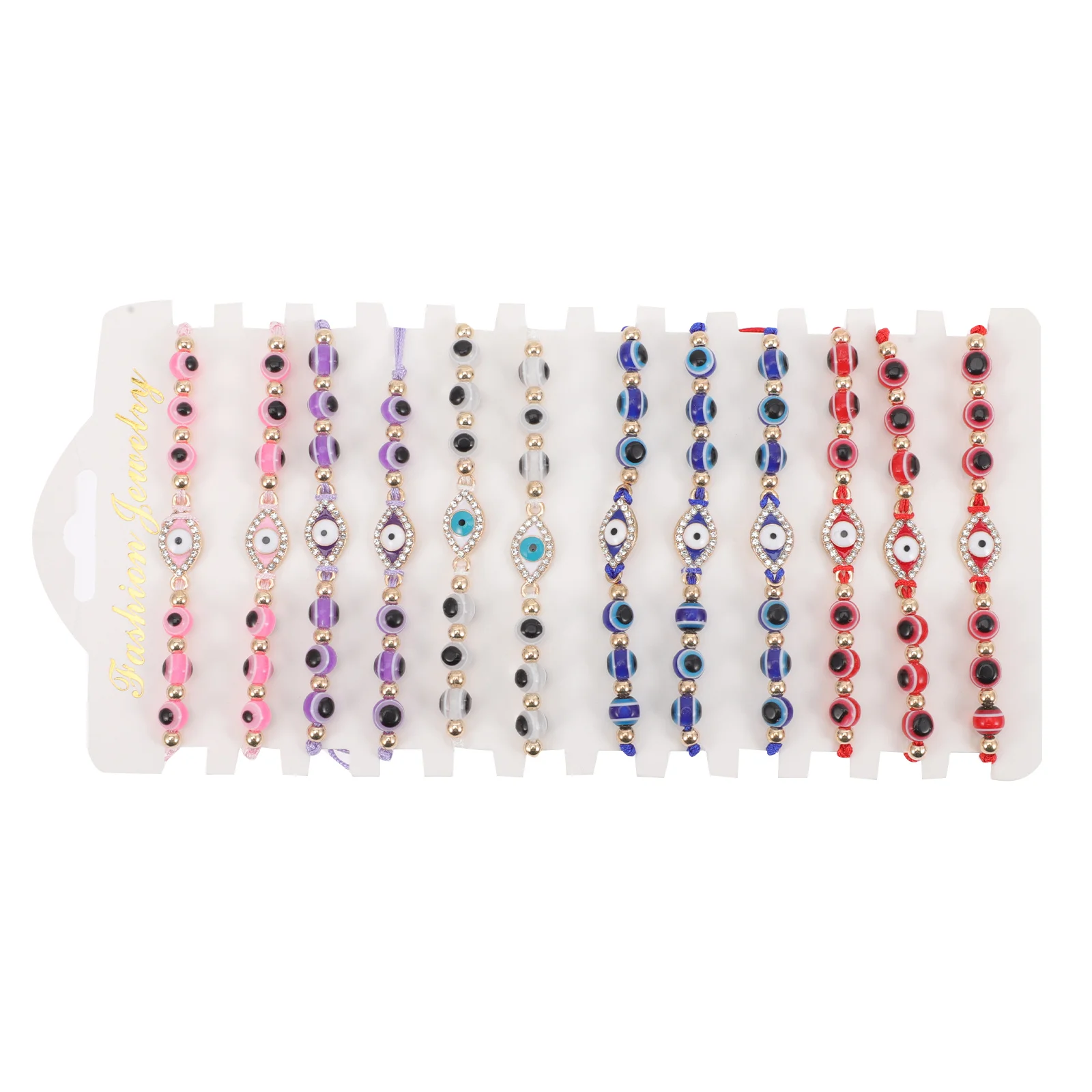 

12Pcs Evil Eye Bracelets Smooth Surface Bracelets for Women Jewelry Chain Fashion Bracelet Jewelry