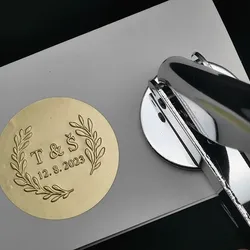 Custom seal Personalized Wedding Embosser,Custom Embosser Seal,Wreath Embosser,Wedding embosser with initials,hand held embosser