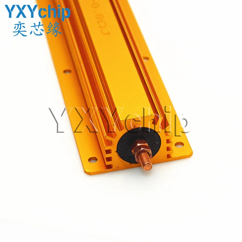 1szt RX24 200W Aluminiowa metalowa obudowa Rezystor drutowy 0,01 0,05 0,4 0,8 1 2,2 2,5 4 5 8 9 10 22 47 51 85 4K 22K Ohm — zdjęcie 6