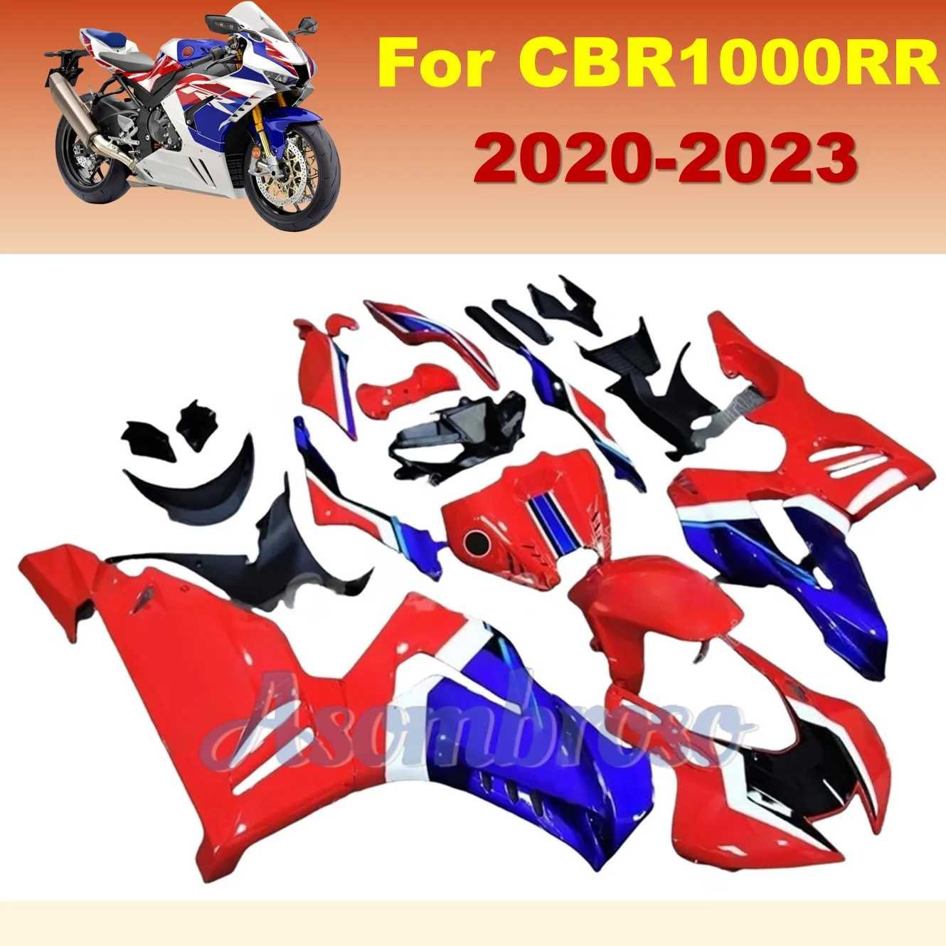 Style Fairing Kit for CBR1000RR 2020 2021 2022 2023 Motorcycle Plastics Housing Fairings CBR1000RR-R  20-23 red/blue