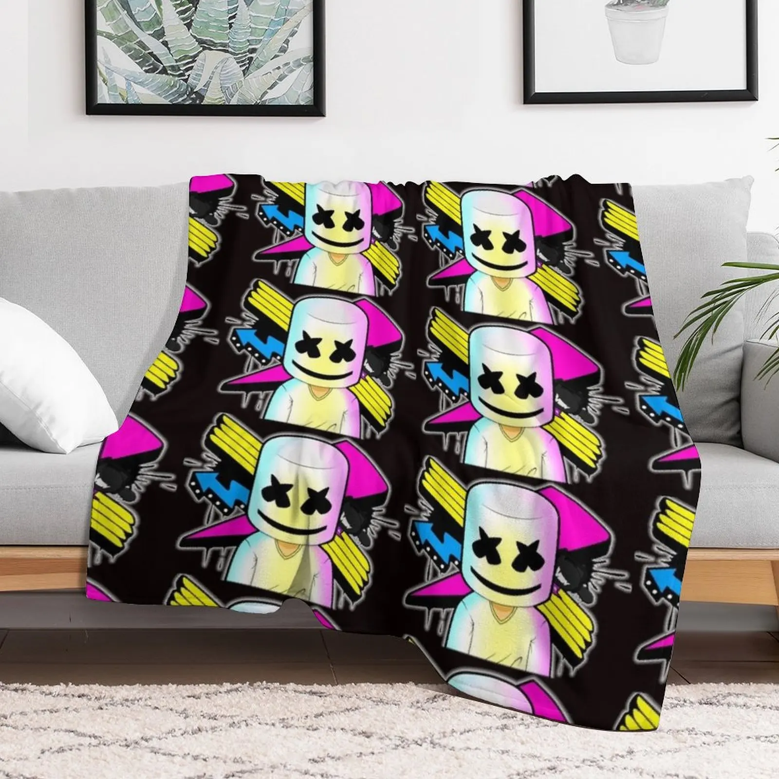 DJ Marshmallow Design. Throw Blanket Hairys Summer Blankets