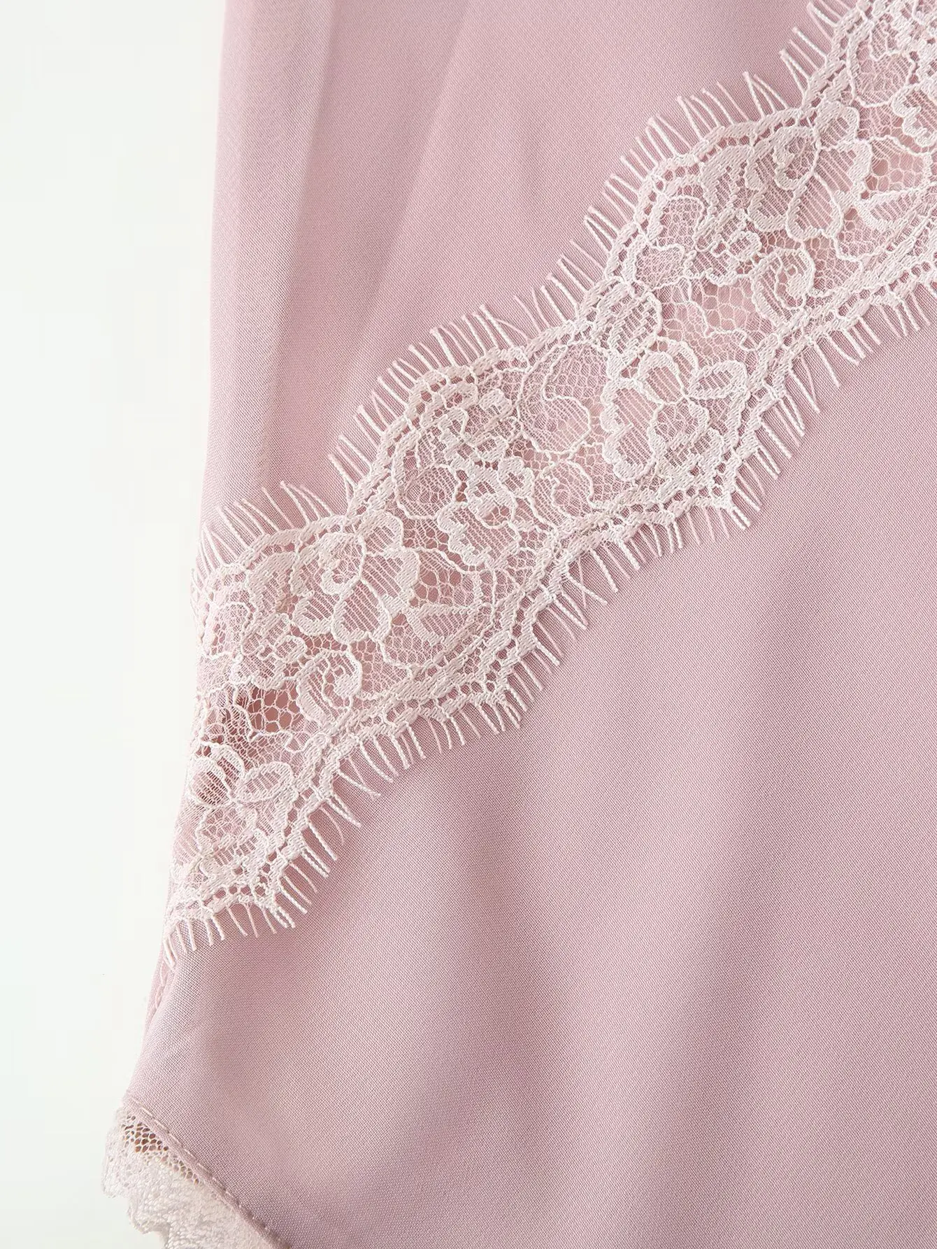 Tidalyf 2025 Women Pink Cami Top and Skirt Set Heart Neckline Lace Trim Slim Fit with Elastic Bust Waist Slit Hem Elegant Sexy