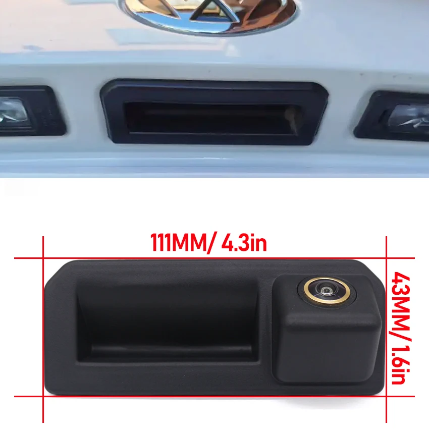 HD 1080*720 Rear View Camera For Volkswagen Polo Sedan Vento After Facelift From 2017 2018 2019 Car Trunk Handle Golden Lens