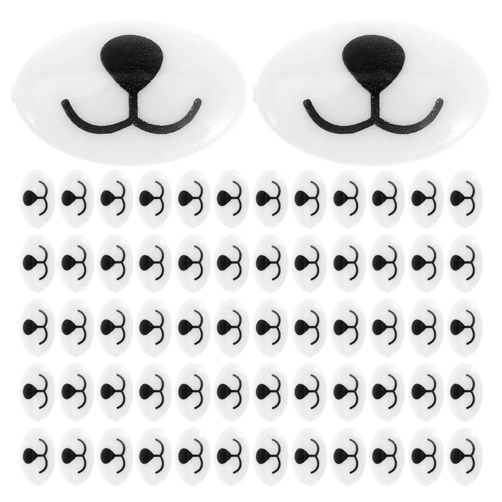 

200 шт. мягких, безопасных для кожи носов и ротов для вязания крючком, овальные, с плоским основанием, для наборов для рукоделия, замена носов для кукол и мягких игрушек