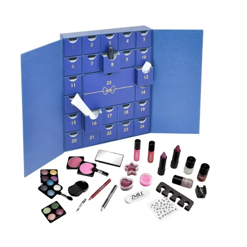 Customized queryCustom Advent Calendar Empty Luxury Cardboard Paper Gift Beauty Cosmetic Packaging Christmas Advent Calendar Box