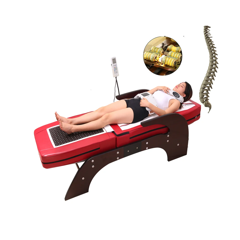 

Массажная кровать POP RELAX Jade Roller с инфракрасным электрическим подогревом и термостонами для ухода за позвоночником, Корея