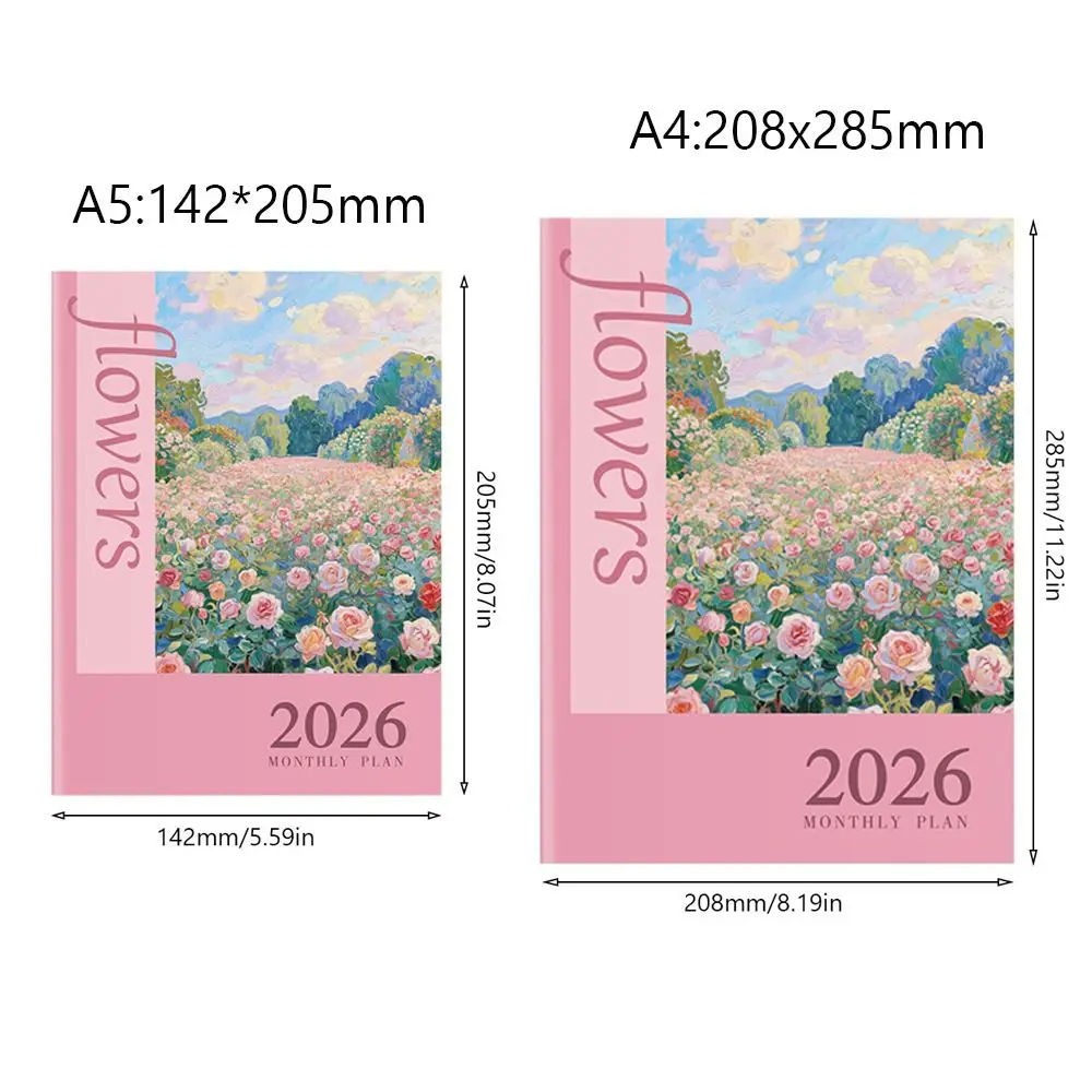 A4 A5 2026 Schedules Notebook 24 Sheets Work Efficiency Planner Notebook Life Check-in Learning Plan Agenda Planner Students