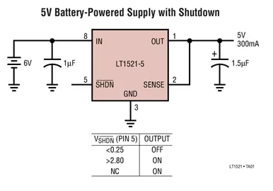 LT1521CST-5 LT1521CST-3.3 LT1521IST-5 LT1521IST-3.3 LT1521 - 300mA Low Dropout Regulators with Micropower Quiescent Current