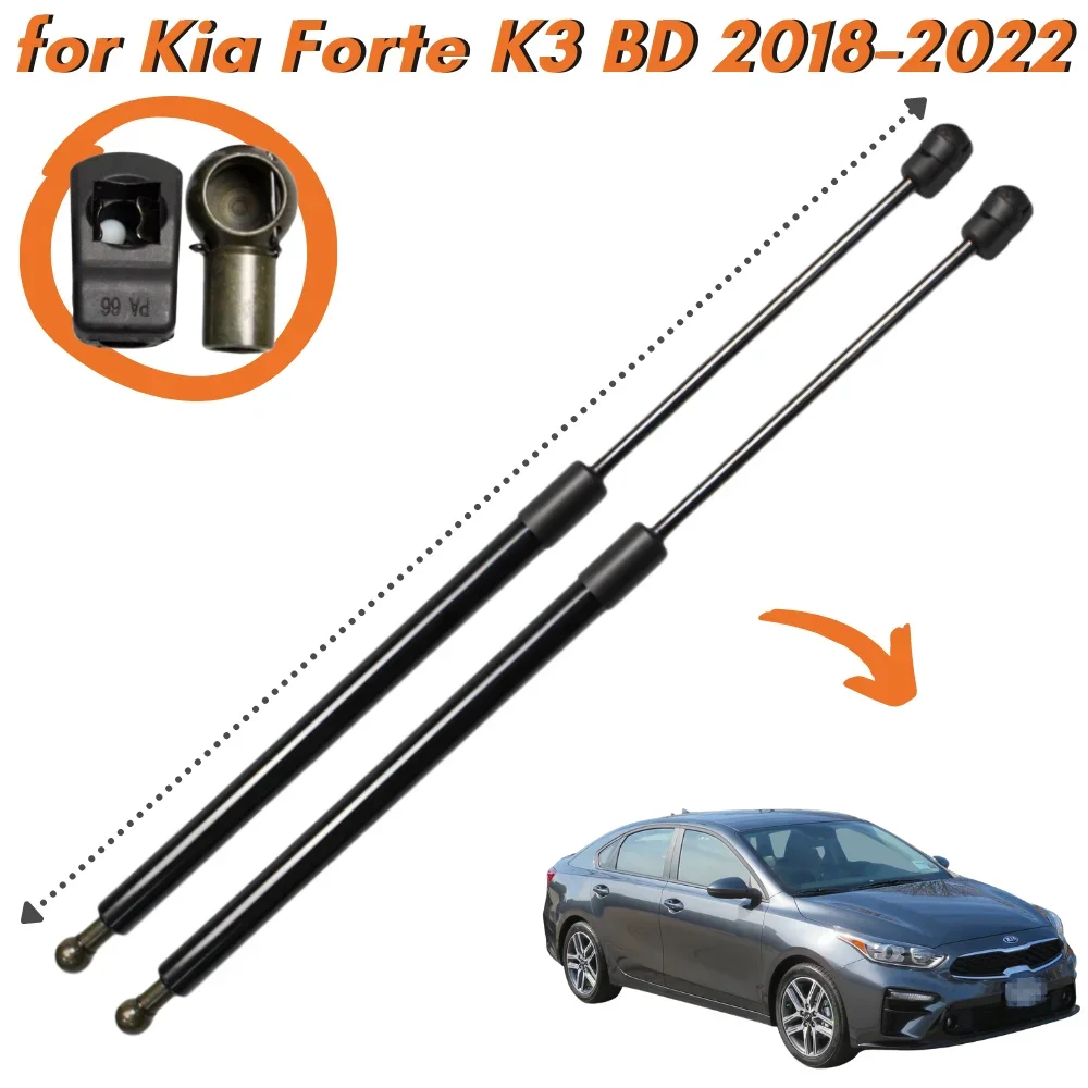 Qty(2) Hood Struts for Kia Forte K3 Cerato BD 2018-2022 Front Bonnet Hood Gas Struts Springs Shock Absorbers Lift Supports Bars