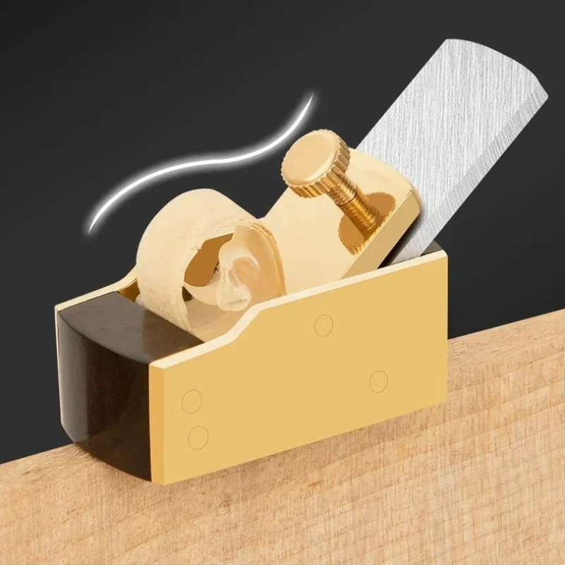 Manual planer, hand tool, woodworking tool, brass convex flat bottomed violin blade planer, woodworking planer blade