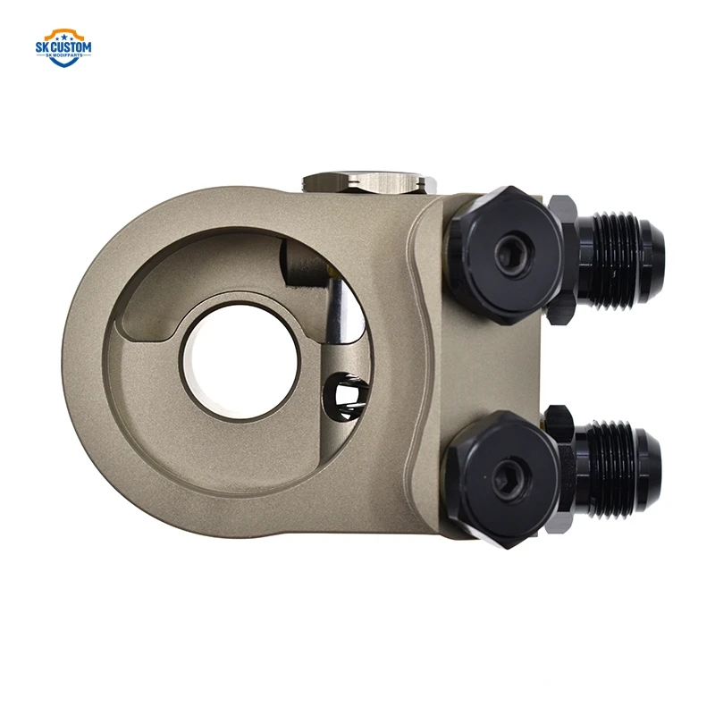 CUSTOM AN8 AN10 Aluminum Anodized Oil Filter Sandwich Plates For Subaru BRZ Oil Filter Adapter With 80 Degree Thermostat