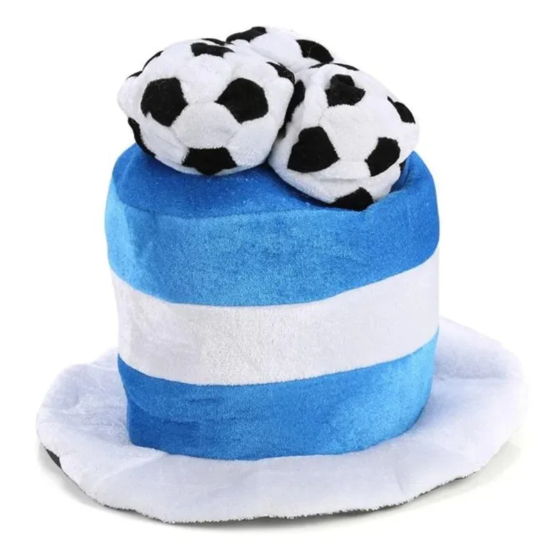 Sport Football Cap Soccer Hat Flannel Headwear Costume Party Dress-up for Football Fan Cheering