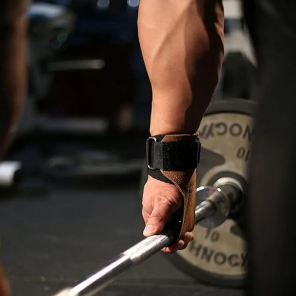 1/2 Stück Gewichtheber-Handgelenkbandagen Fitness-Handgriffe für Krafttraining, Kreuzheben, Klimmzüge, Workout-Assistenz-Handschuhe – Detail 8