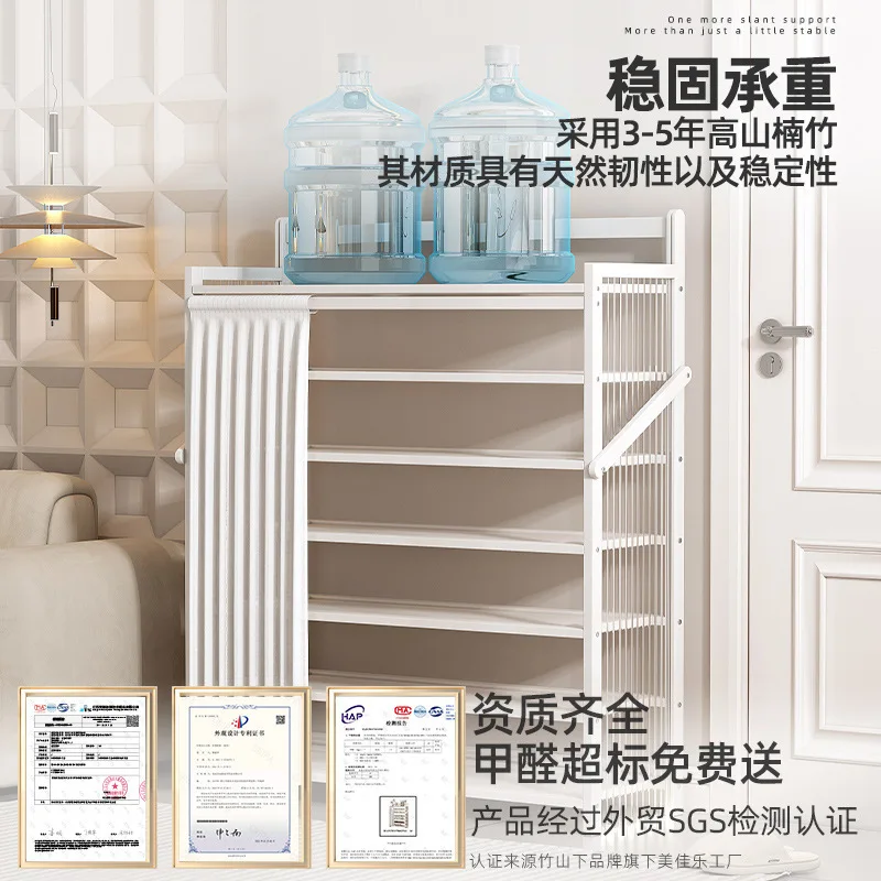 As soon as the folding shoe rack is pulled, it will save space, and the multi-layer shelf will enter the home. Acrylic