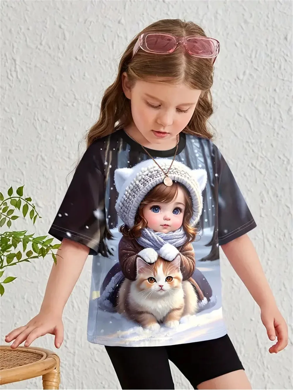 T-shirt imprimé en 3D de personnages de dessins animés animés pour enfants, vêtements décontractés pour bébés, haut pour enfants, 2025