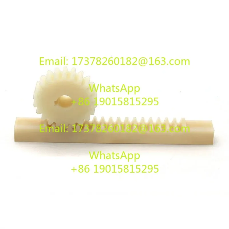 Cremalheira de nylon plástica 1/1.5/2 módulo haste de ligação de acionamento roda dentada móvel 10mm 1cm 10/20/50cm comprimento